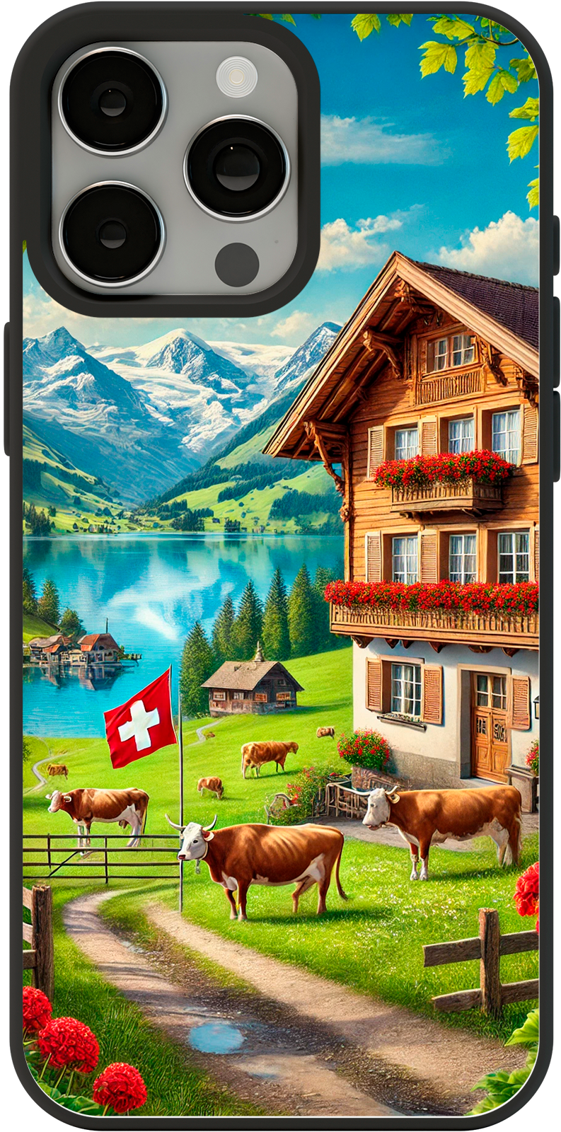 Coque de téléphone décor suisse