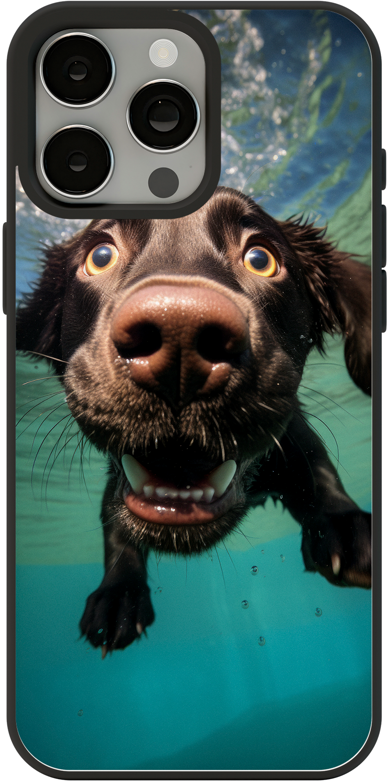 Coque de téléphone chien plongé